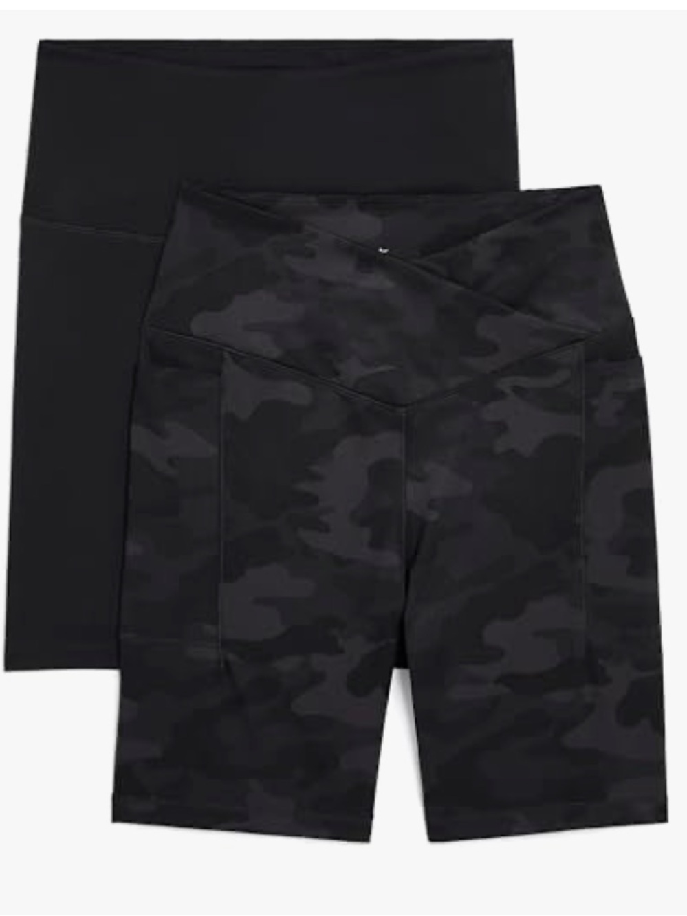 NWT Danskin Women’s High Rise 5” Bike Shorts 2-Pack — Black & Snakeskin Print